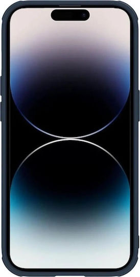 Nillkin Camshield Fiber Texture Umschlag Rückseite Silikon Blau (iPhone 14 Pro Max)