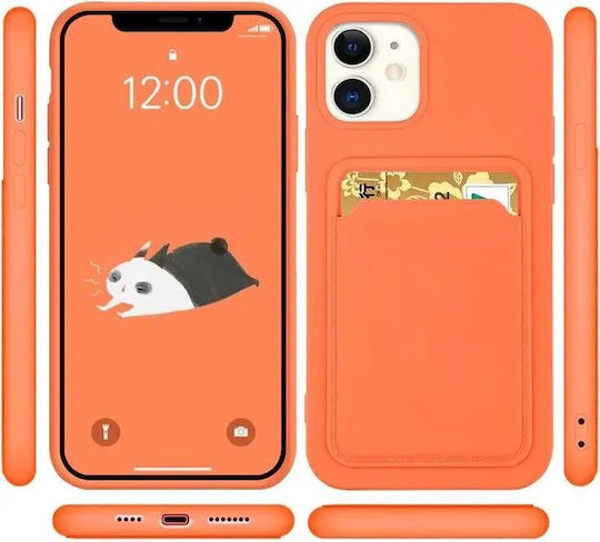 Hurtel Card Umschlag Rückseite Silikon mit Kartenhalter Lila (Galaxy A42)