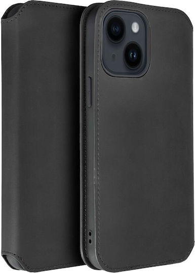 Dual Pocket Book Piele / Plastic Negru (Redmi Note 12 5G)