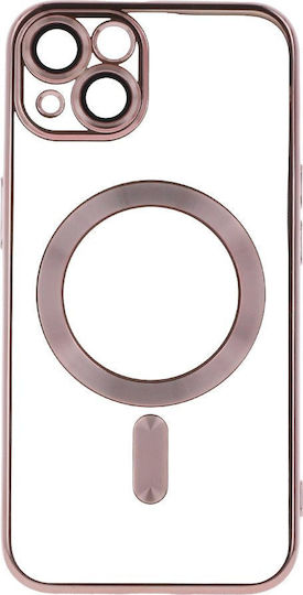 TelForceOne Задна корица Метал / Силикон 1.5мм Розово злато (iPhone 15 Pro)