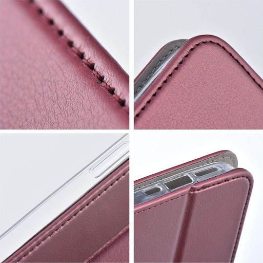 Smart smart magneto Buchen Sie Stoff / Kunststoff Magnetisch Burgundisch (Samsung A25 5G)