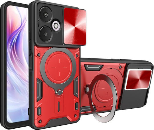 Techsuit Задна корица Силикон Червен (Xiaomi Redmi 13C, Poco M6)