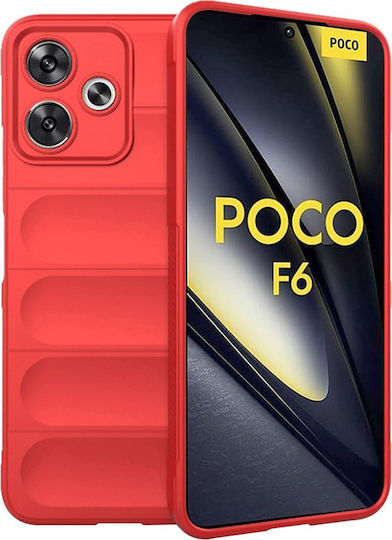 Techsuit Magic Задна корица Пластмаса / Силикон Червен (Poco F6)
