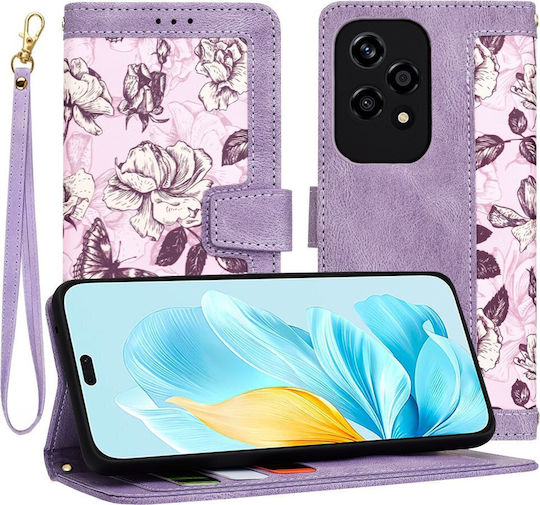 Techsuit Lite Umschlag Rückseite Silikon Lila (Honor 200 Lite - OEM)