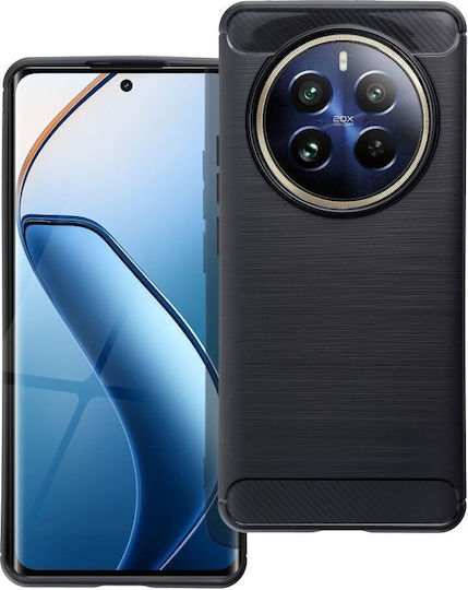 Back Cover Silicon / Tempered Glass Negru (Realme 12 Pro - Traducere: Realme 12 Pro)