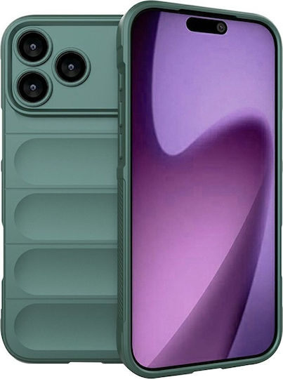 Techsuit Magic Umschlag Rückseite Silikon Grün (iPhone 17 Pro Max)