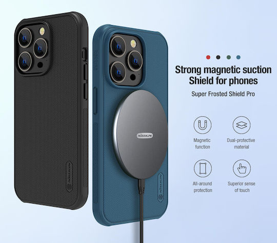 Nillkin Frosted Shield Pro Umschlag Rückseite Silikon Schwarz (iPhone 14 Pro Max)