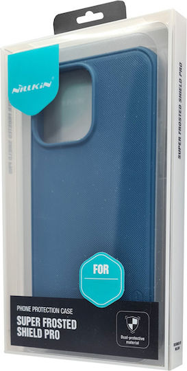 Nillkin Super Frosted Shield Pro Umschlag Rückseite Silikon Blau (iPhone 14)