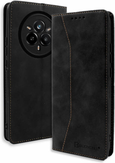 Bodycell Book Δερματίνης / Σιλικόνης Μαύρο (Xiaomi 14TRealme 14 Pro)