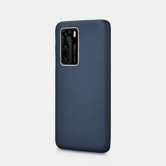iCarer Grained Back Cover Piele Verde (Huawei P40)