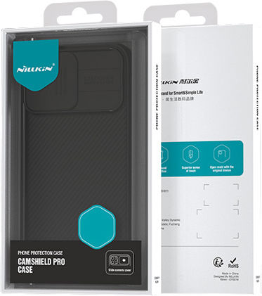 Nillkin Camshield Pro Umschlag Rückseite Kunststoff 0.2mm Schwarz (iPhone 15 Plus / 16 Plus)