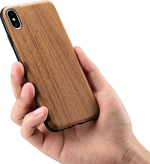 Xoomz Xoomz Back Back Cover Σιλικόνης Καφέ (iPhone X / Xs)