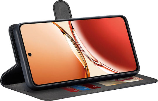 Techsuit Diary Book Δερματίνης Μαύρο (Oppo Reno12 F 4G, Oppo Reno12 F 5G, Oppo Reno12 FS)