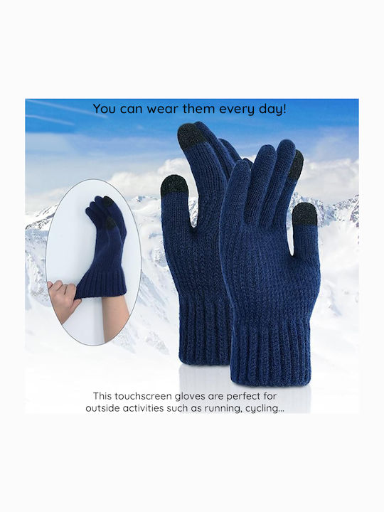Gray Wolle Handschuhe