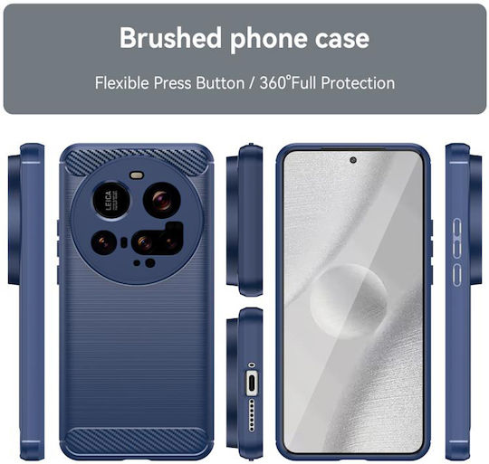 Techsuit Carbon Back Cover Silicone Blue (Xiaomi 15 Ultra)