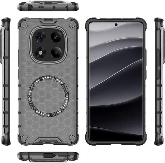 Techsuit Honeycomb Stoßstange Kunststoff / Silikon Schwarz (Redmi Note 14 Pro+)