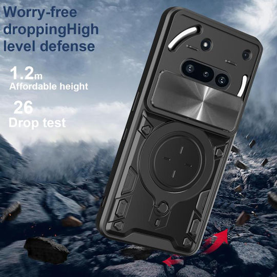 Techsuit Back Cover Metalic Negru (Nothing Phone (3a))