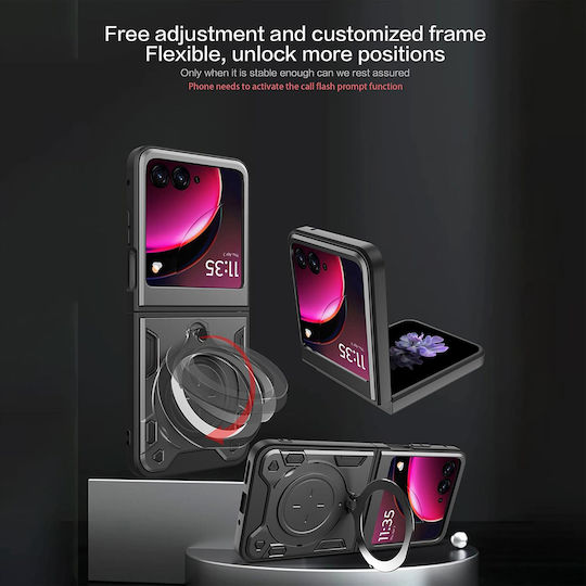 Techsuit Camguard Pro Motorola Umschlag Rückseite Silikon Schwarz (Motorola Razr 60 Ultra)