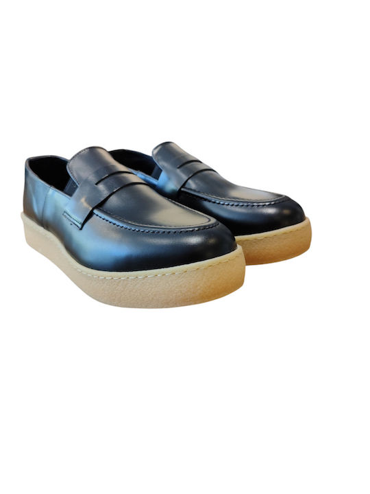 Leder Herren Mokassins in Schwarz Farbe
