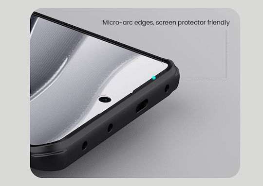 Nillkin Super Frosted Shield Pro Series Задна корица Пластмаса / Силикон 0.5мм Водоустойчив Черен (Redmi Note 14 Pro 5G / Poco X7)