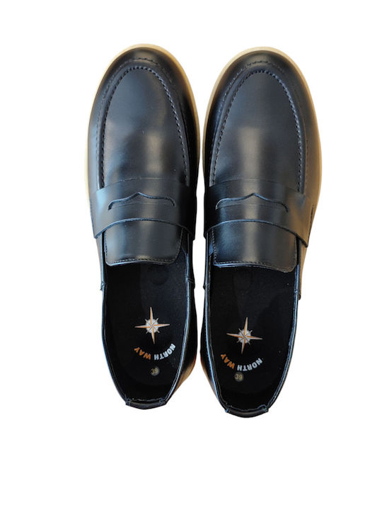 Leder Herren Mokassins in Schwarz Farbe