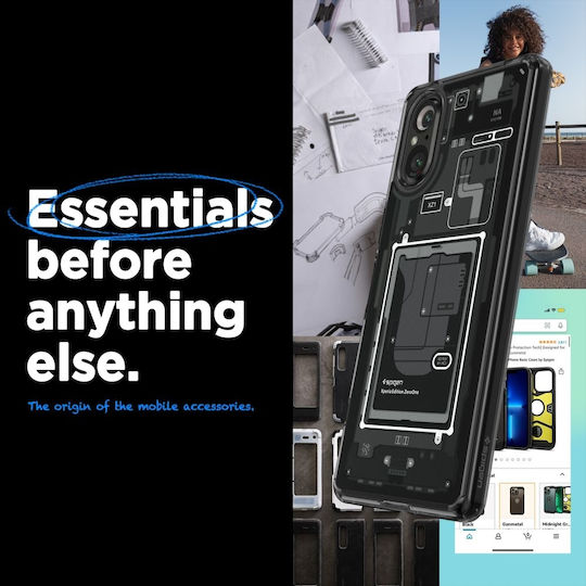Spigen Ultra Hybrid Back Cover Πλαστικό 1.2mm με Λουράκι Zero One (Xperia 5 V)