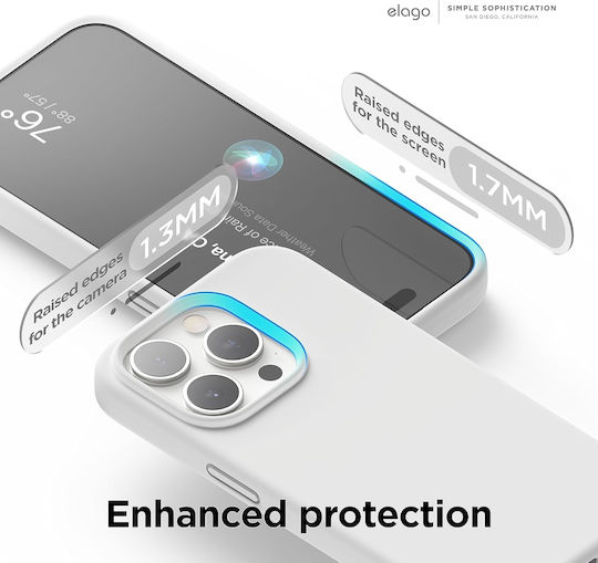 Elago Premium Liquid Back Cover Σιλικόνης Λευκό (iPhone 15 Pro)
