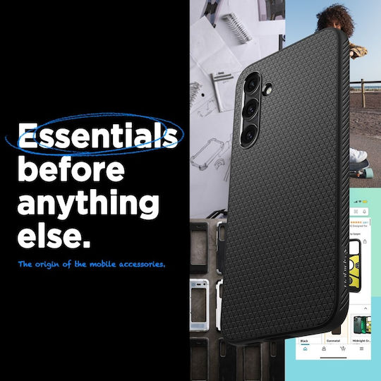 Spigen Liquid Air Back Cover Σιλικόνης / Πλαστικό Μαύρο (Matte Black)