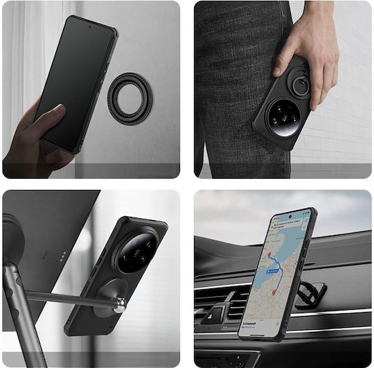 Nillkin Super Frosted Pro Magnetic Back Cover Πλαστικό / Σιλικόνης Μαύρο (Xiaomi 14 Ultra)