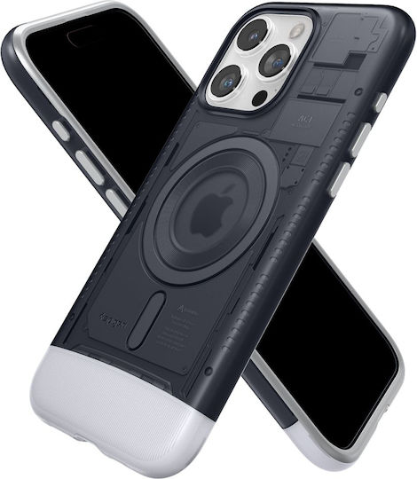 Spigen Classic C1 MagFit Back Cover Σιλικόνης Γκρι (iPhone 15 Pro)