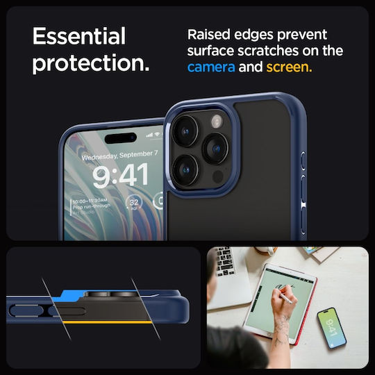 Spigen Ultra Hybrid Back Cover Plastic 2mm Navy Blue (iPhone 15 Pro)