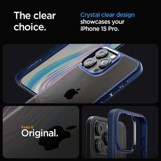 Spigen Ultra Hybrid Back Cover Plastic 2mm Navy Blue (iPhone 15 Pro)