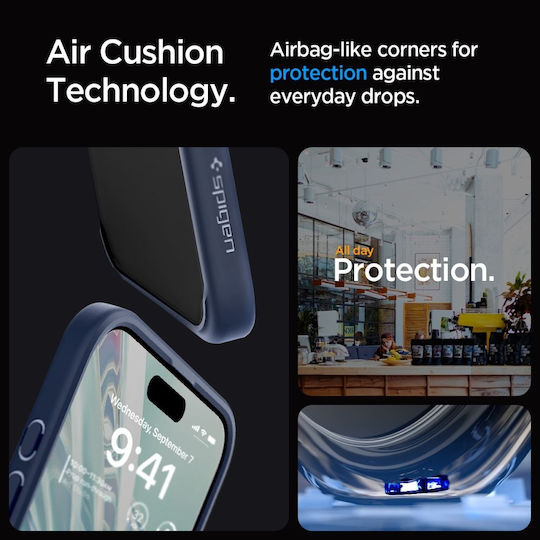 Spigen Ultra Hybrid Back Cover Plastic 2mm Navy Blue (iPhone 15 Pro)