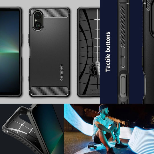 Spigen Rugged Armor Back Cover Σιλικόνης / Πλαστικό 2mm Matte Black (Xperia 5 V)