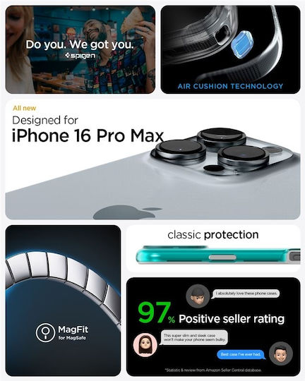 Spigen Classic C1 Back Cover Silicone Blue (iPhone 16 Pro Max)