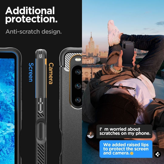 Spigen Rugged Armor Back Cover Silicon 2mm negru mat (Sony Xperia 10 V)