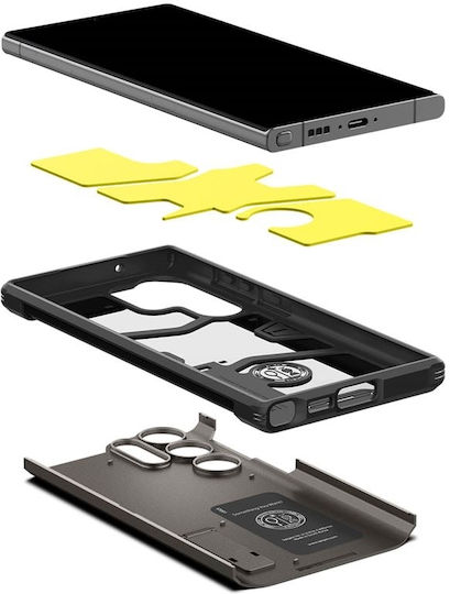 Spigen Tough Armor Back Cover Plastic 2mm Gunmetal (Galaxy S23 Ultra)