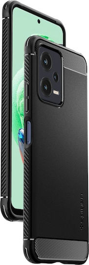 Spigen Rugged Armor Back Cover Σιλικόνης 2mm Matte Black (Xiaomi Poco X5 5G, Redmi Note 12 5G)