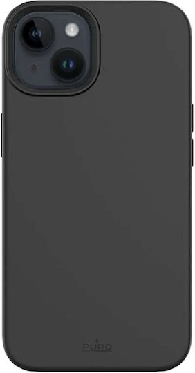 Puro Icon Back Cover Σιλικόνης Μαύρο (iPhone 14 Plus)