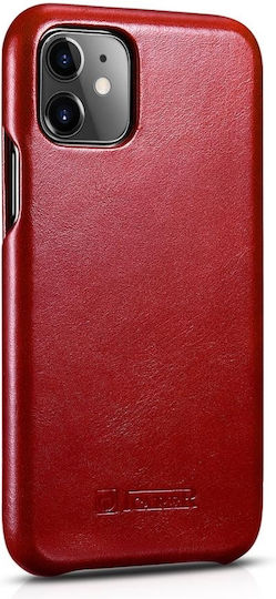 iCarer Vintage Curved Edge Book Piele Roșu (iPhone 11 Pro)