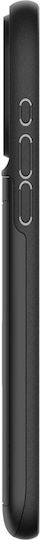 Spigen Slim Armor CS Umschlag Rückseite Silikon / Kunststoff 2mm mit Kartenhalter Schwarz (iPhone 15 Pro)