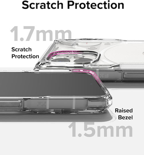 Ringke Fusion X Clear Back Cover Silicon 2mm cu Curea Transparent (Nothing Phone 2)