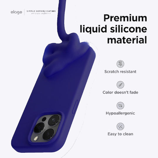 Elago Premium Liquid Back Cover Σιλικόνης 1.7mm Μπλε (iPhone 15 Pro)
