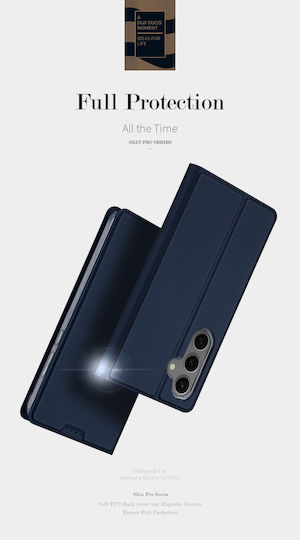 Dux Ducis Skin Pro Book Leather / Synthetic Leather Blue (Samsung S24+)
