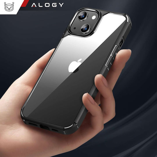 Alogy Hybrid 360 Vollschutz Gehärtetes Glas Schwarz (iPhone 14 Plus)