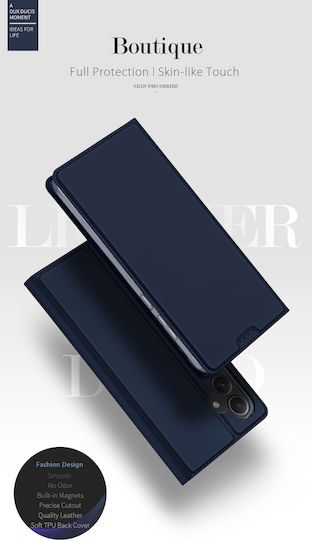 Dux Ducis Skin Pro Book Synthetic Leather / Leather Blue (Samsung A35 5G)