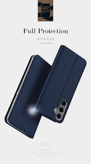 Dux Ducis Skin Pro Книга Кожа / Изкуствена кожа Син (Samsung S24)
