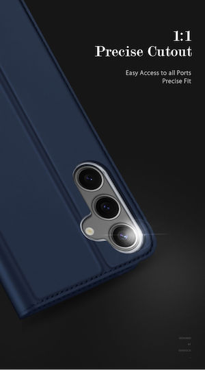 Dux Ducis Skin Pro Книга Кожа / Изкуствена кожа Син (Samsung S24)