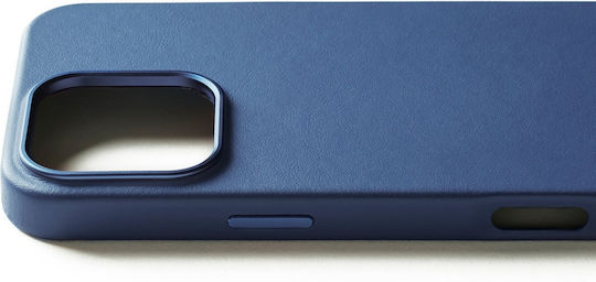Mujjo Back Cover Piele 1mm Albastru (iPhone 16 Pro Max)