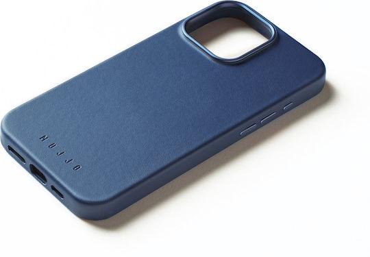 Mujjo Back Cover Piele 1mm Albastru (iPhone 16 Pro Max)